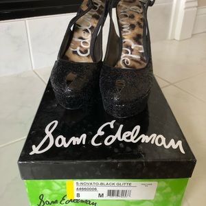 Glitter platform heels